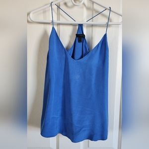 J Crew- size 2- silk camisole top . Gorgeous vibrant blue